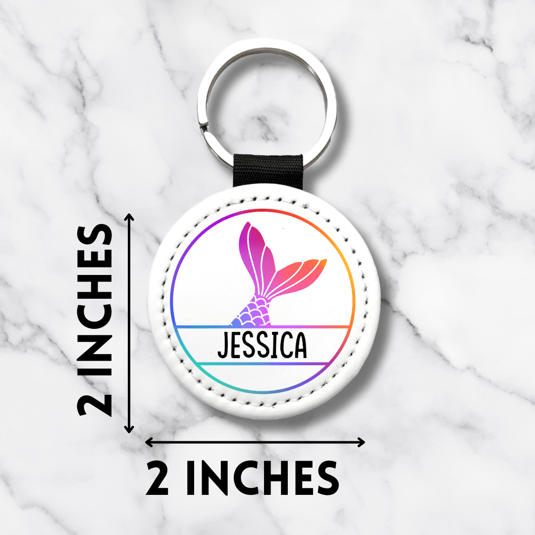 Personalized Mermaid Keychain – Custom Name Backpack Tag - KWL Creations