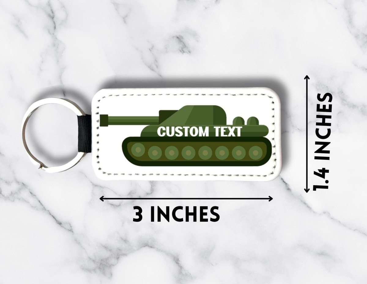 Personalized Military Tank Keychain: Custom Name Army Gift - KWL Creations