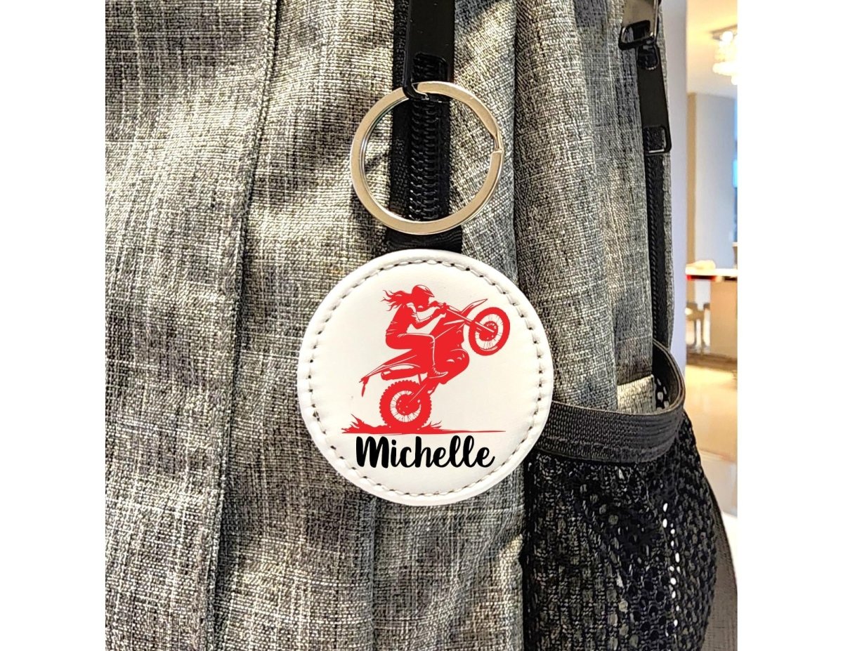 Personalized Motocross Keychain – Custom Name Dirt Bike Rider - KWL Creations