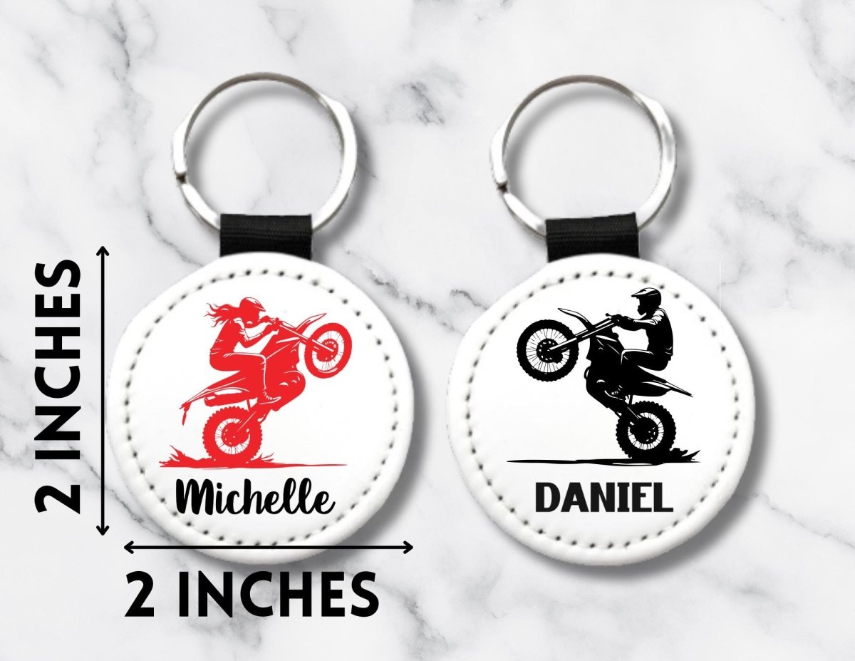 Personalized Motocross Keychain – Custom Name Dirt Bike Rider - KWL Creations