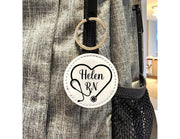 Personalized Nurse Keychain: Stethoscope Heart Design, Custom RN Gift - KWL Creations