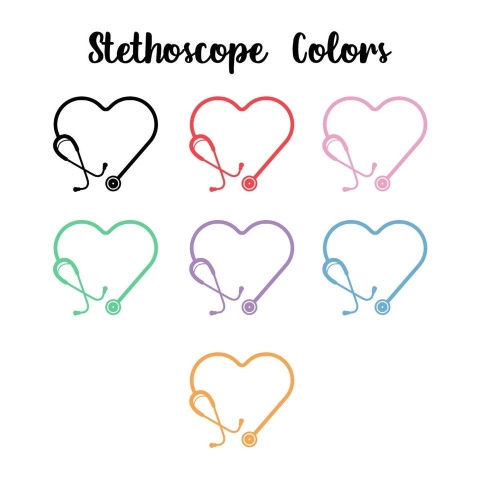 Personalized Nurse Keychain: Stethoscope Heart Design, Custom RN Gift - KWL Creations