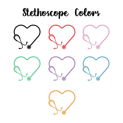 Personalized Nurse Keychain: Stethoscope Heart Design, Custom RN Gift - KWL Creations