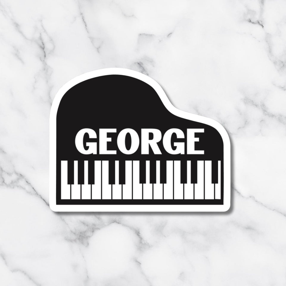 Personalized Piano Name Decal: Holographic Vinyl Keyboard Sticker - KWL Creations
