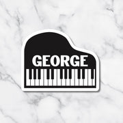 Personalized Piano Name Decal: Holographic Vinyl Keyboard Sticker - KWL Creations