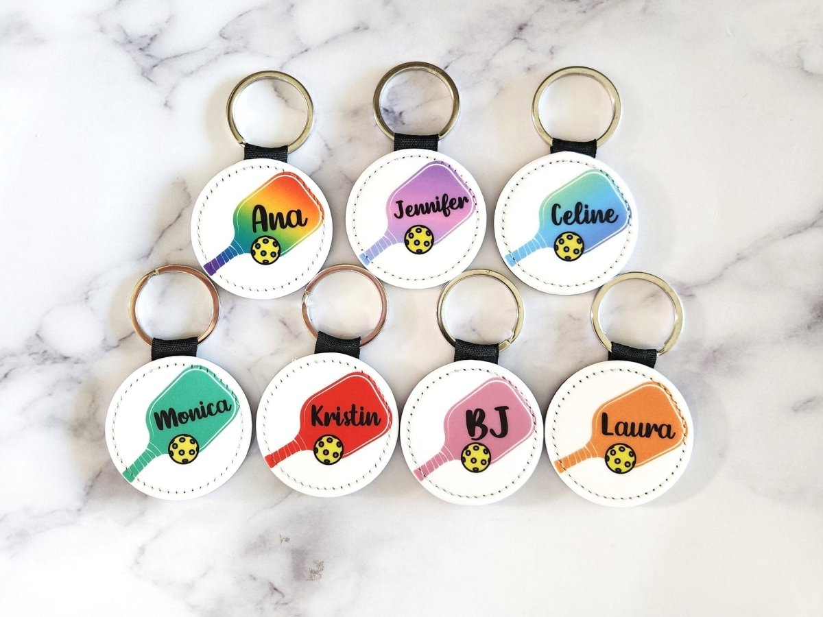 Personalized Pickleball Paddle Keychain - KWL Creations