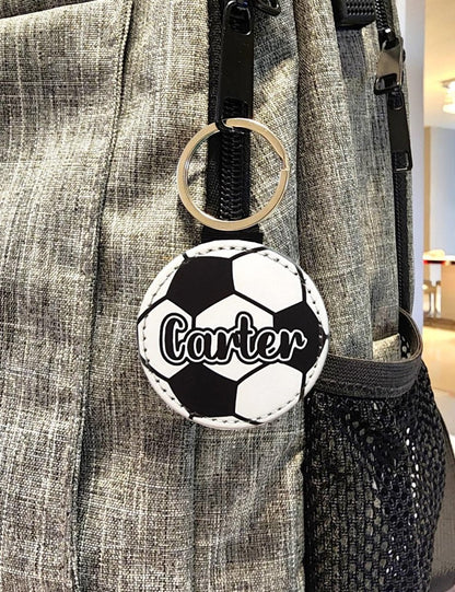 Personalized Soccer Ball Keychain – Custom Name Sports Tag - KWL Creations