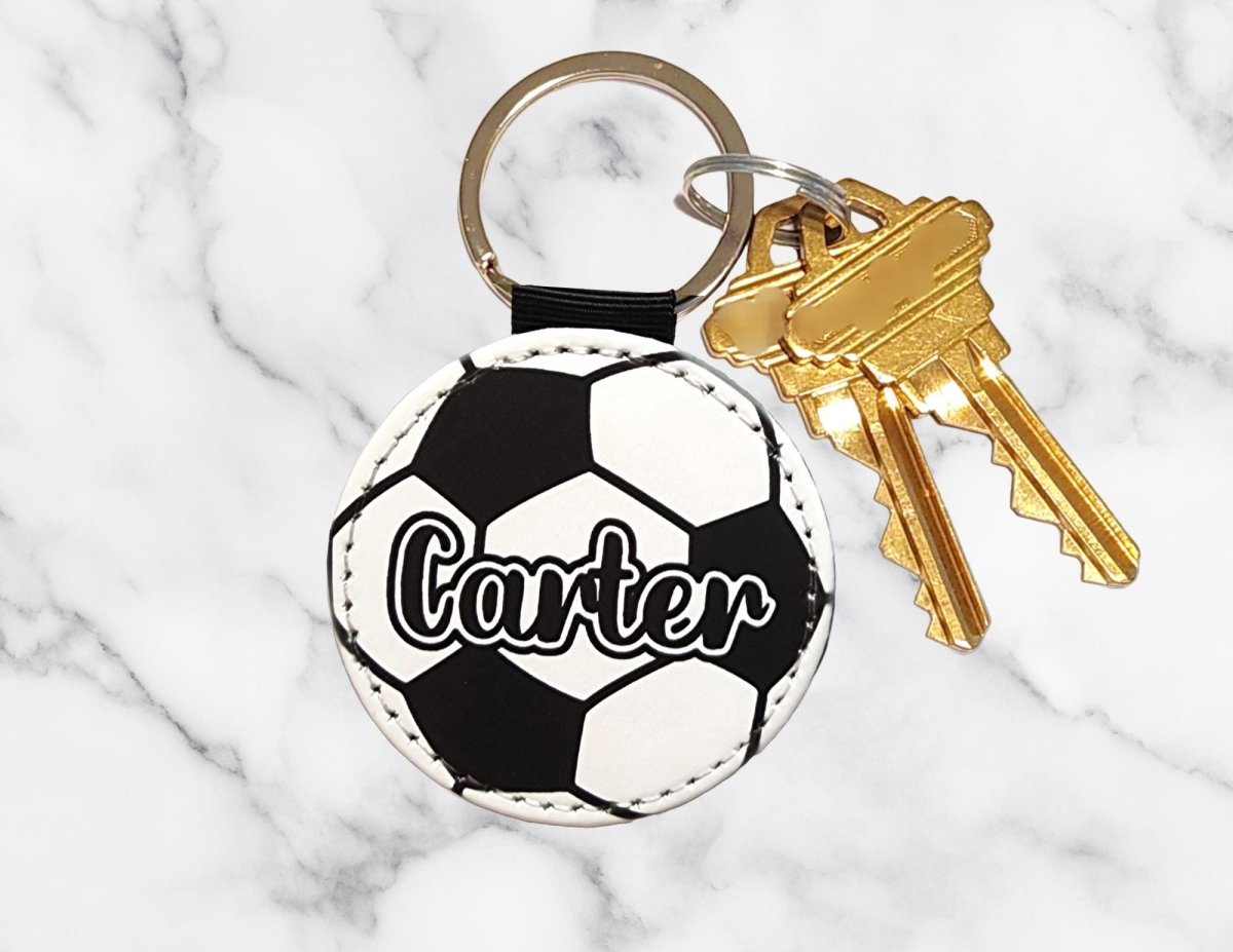 Personalized Soccer Ball Keychain – Custom Name Sports Tag - KWL Creations