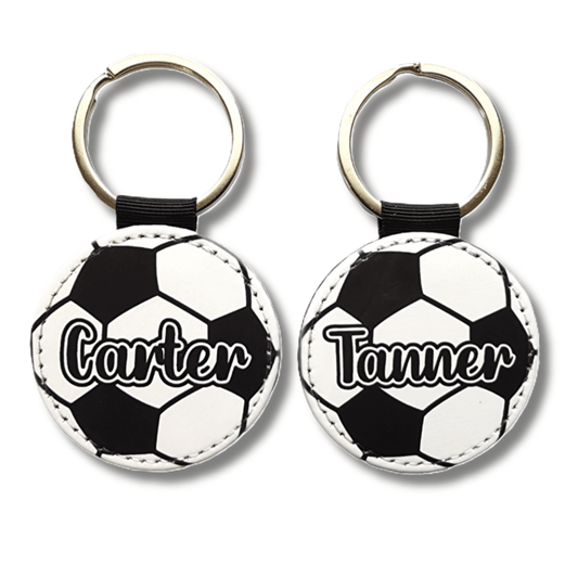 Personalized Soccer Ball Keychain – Custom Name Sports Tag - KWL Creations