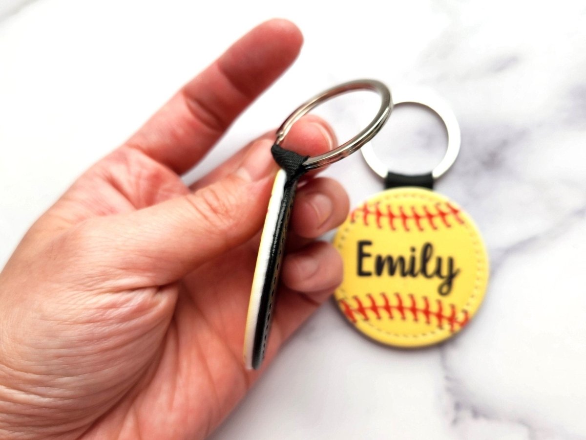 Personalized Softball Keychain : Team Gifts, Player Gift - KWL Creations