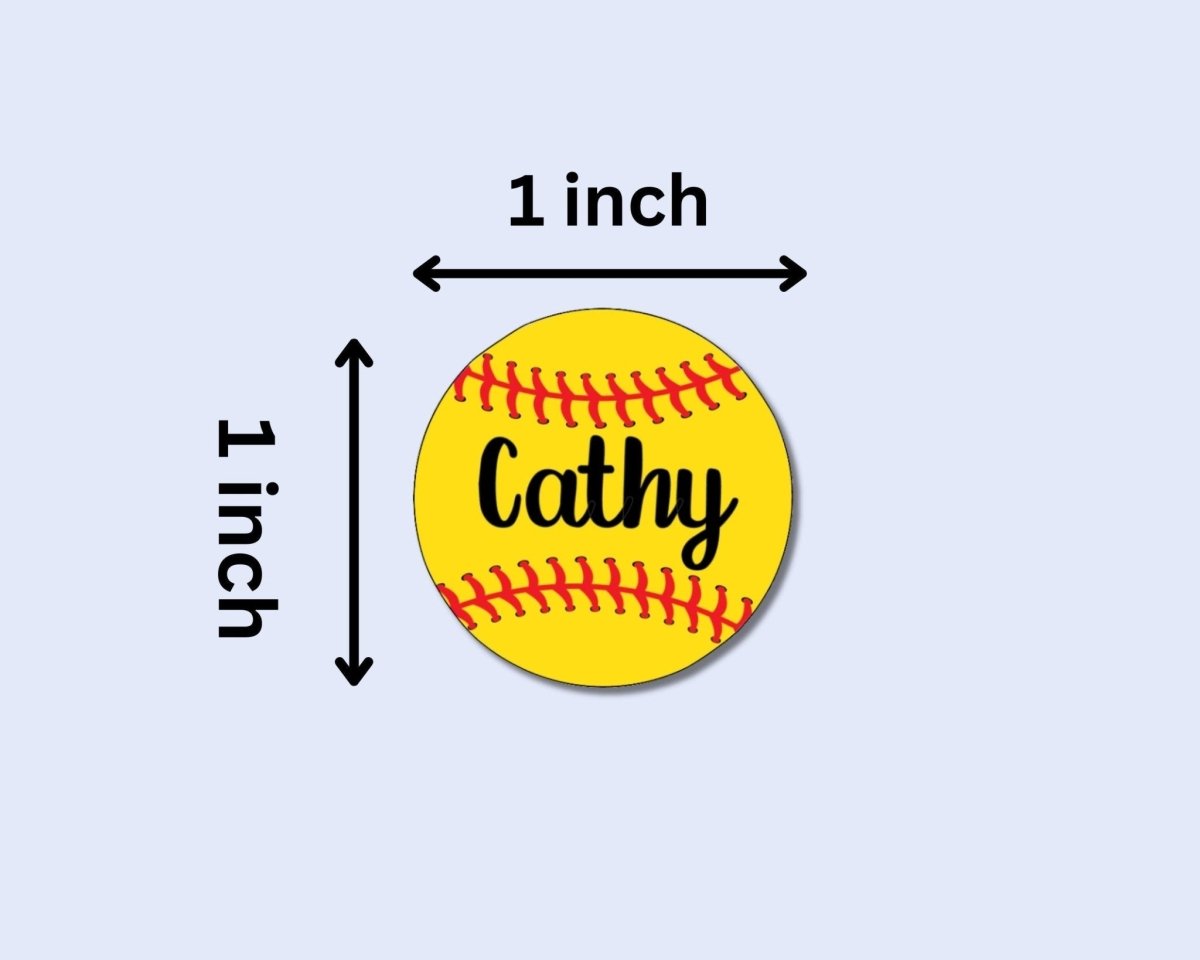 Personalized Softball Name Sticker Sheet – 18 Labels Per Sheet - KWL Creations
