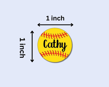Personalized Softball Name Sticker Sheet – 18 Labels Per Sheet - KWL Creations