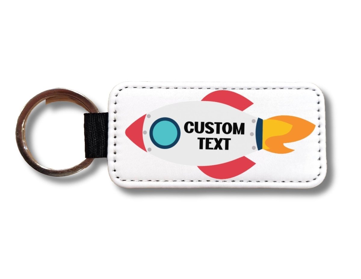 Personalized Spaceship Keychain: Custom Name Rocket Design - KWL Creations