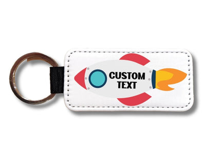 Personalized Spaceship Keychain: Custom Name Rocket Design - KWL Creations
