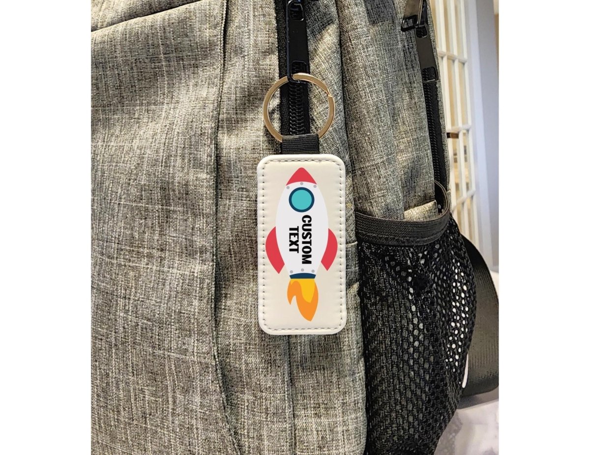 Personalized Spaceship Keychain: Custom Name Rocket Design - KWL Creations