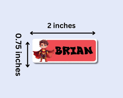 Personalized Superhero Name Stickers: Back to School Labels - KWL Creations