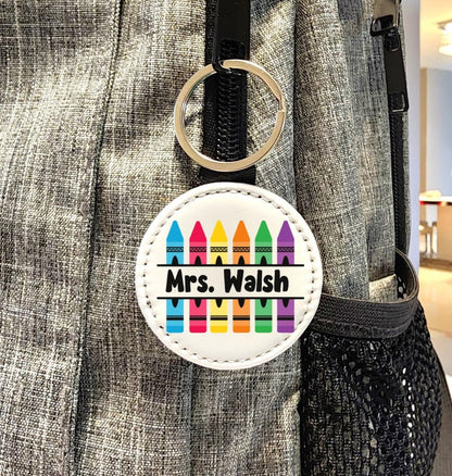 Personalized Teacher Crayon Keychain – Teacher Name Gift - KWL Creations
