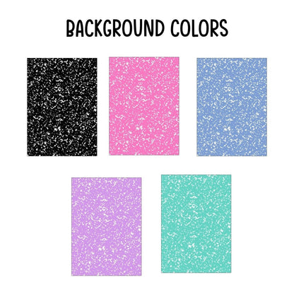 Composition background colors for our badge holder design