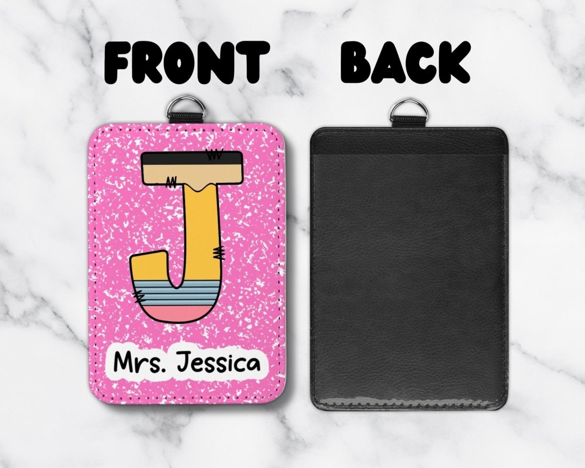 teacher badge holder personalized