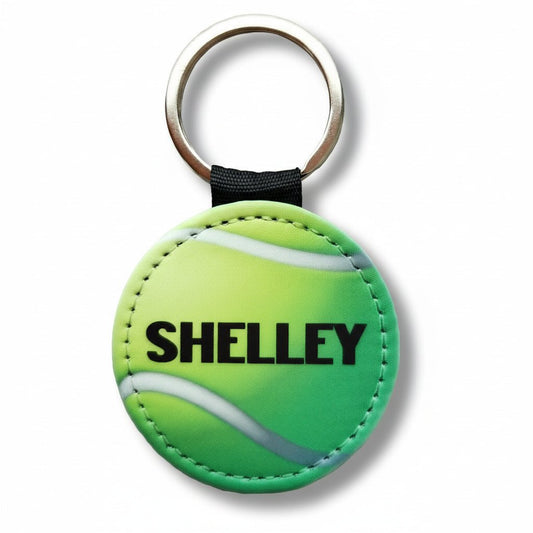 Personalized Tennis Ball Keychain, Team Gift, Coach Gift, Racket Bag Tag - KWL Creations