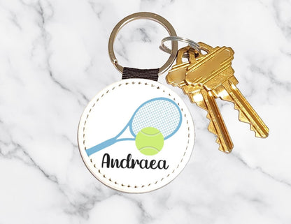 Personalized Tennis Keychain – Custom Name Racket Bag Tag - KWL Creations