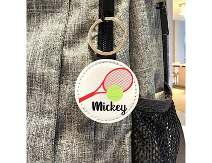 Personalized Tennis Keychain – Custom Name Racket Bag Tag - KWL Creations