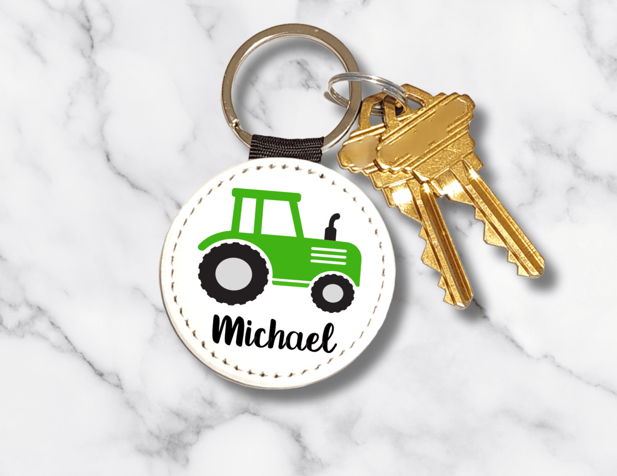Personalized Tractor Keychain - KWL Creations
