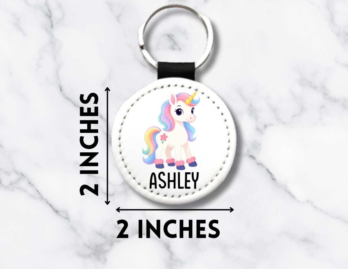 Personalized Unicorn Keychain, Kids Name Keychain - KWL Creations