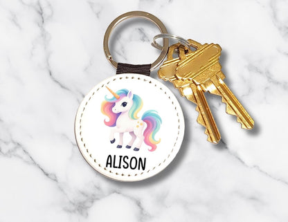 Personalized Unicorn Keychain, Kids Name Keychain - KWL Creations