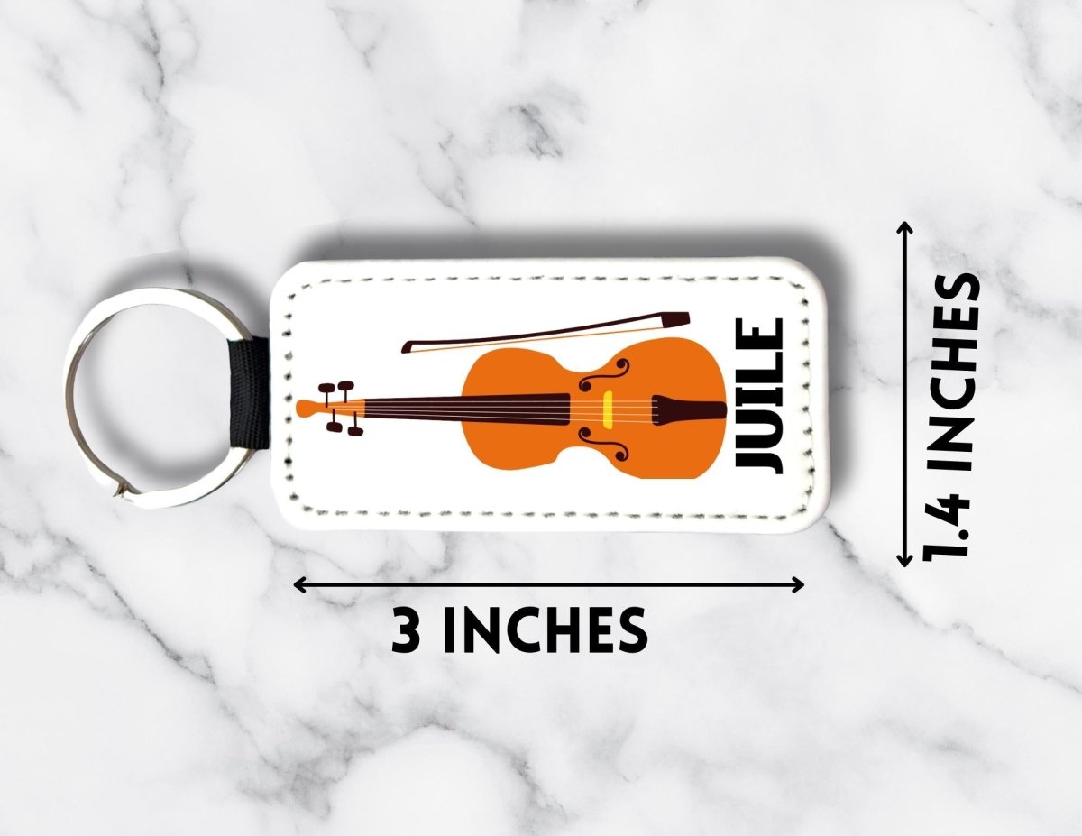Personalized Violin Keychain: Custom Name Music Gift - KWL Creations