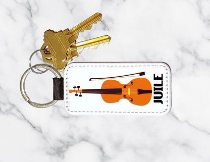 Personalized Violin Keychain: Custom Name Music Gift - KWL Creations