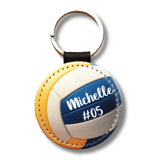 Personalized Volleyball Key Chain, Custom Sports Team Key Ring - KWL Creations