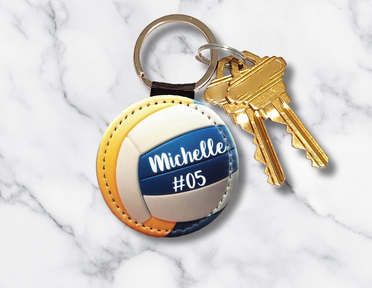 Personalized Volleyball Key Chain, Custom Sports Team Key Ring - KWL Creations