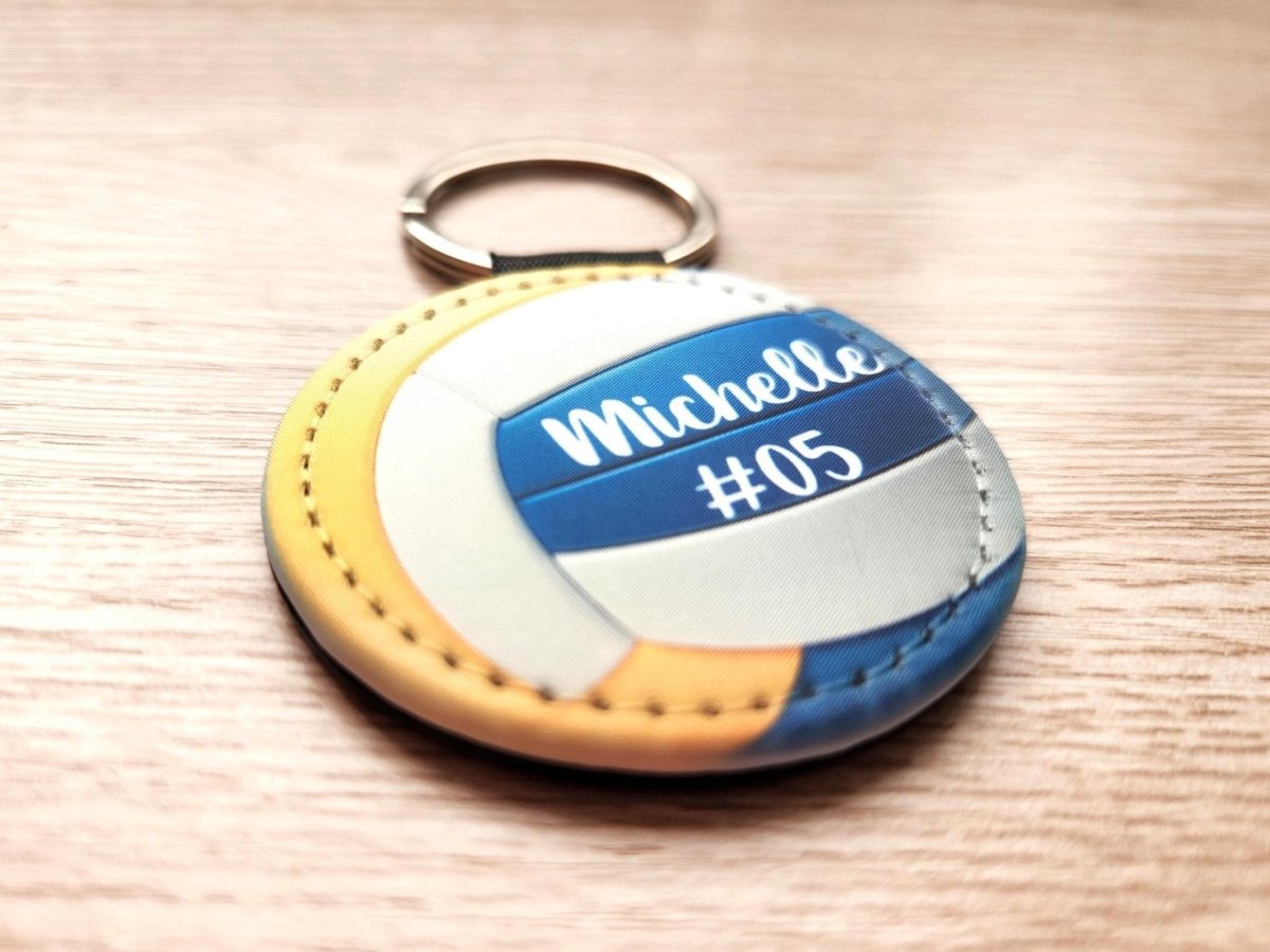 Personalized Volleyball Key Chain, Custom Sports Team Key Ring - KWL Creations