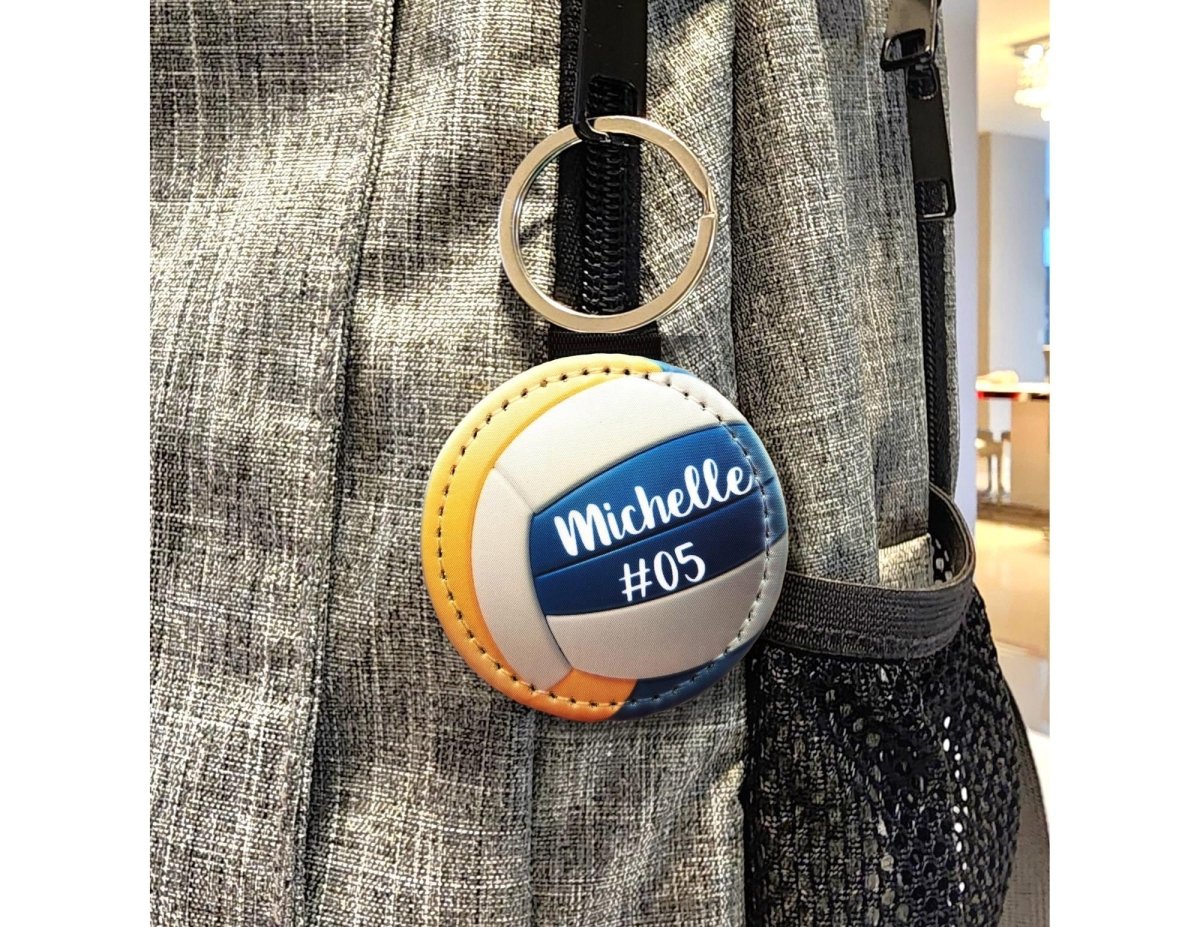 Personalized Volleyball Key Chain, Custom Sports Team Key Ring - KWL Creations