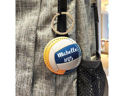 Personalized Volleyball Key Chain, Custom Sports Team Key Ring - KWL Creations