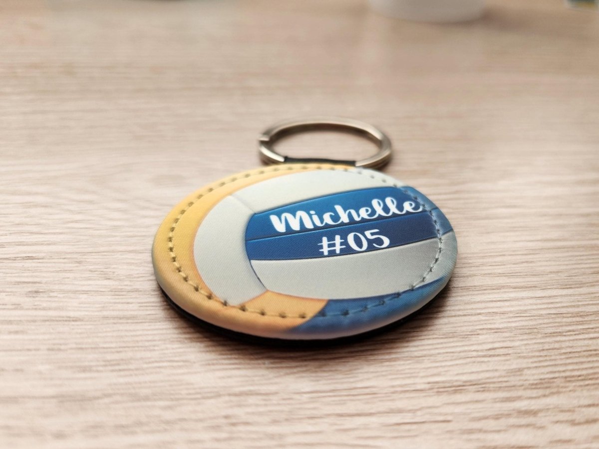 Personalized Volleyball Key Chain, Custom Sports Team Key Ring - KWL Creations