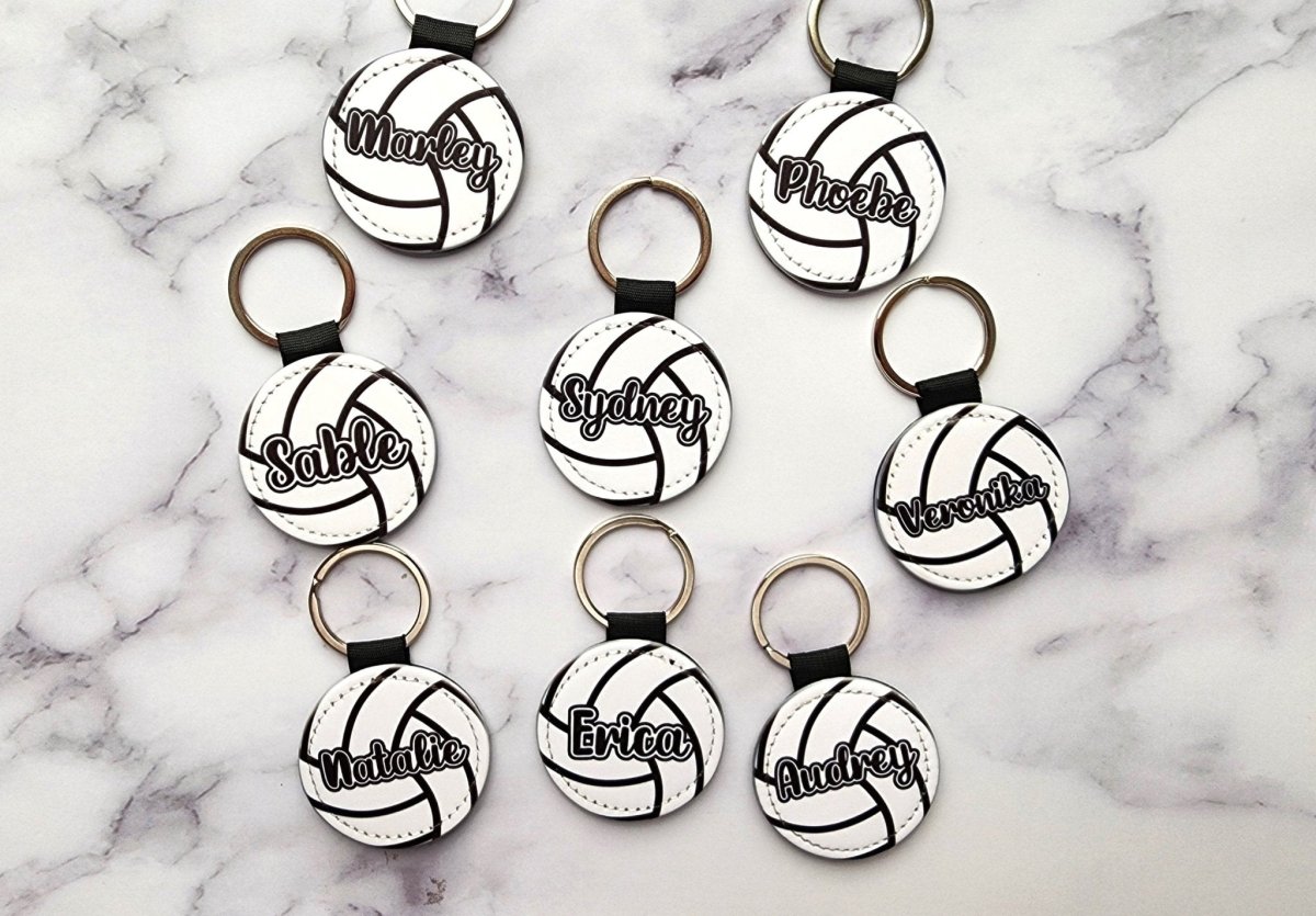 Personalized Volleyball Keychain – Custom Name Bag Tag - KWL Creations