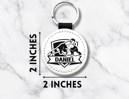 Personalized Wrestling Keychain – Custom Name Sports Bag Tag Gift for Wrestlers & Teams - KWL Creations
