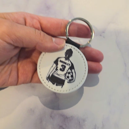 Personalized Girls Soccer Bag Tag &amp; Keychain – Custom Name &amp; Number