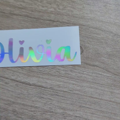Holographic Name Decal: Custom Text Decal