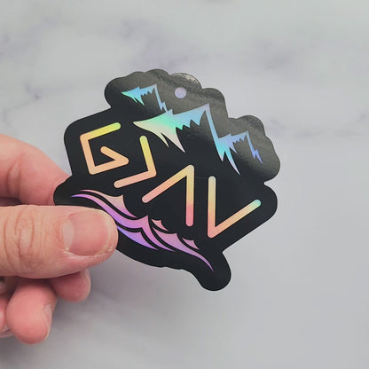 God Is Greater Than The Highs and Lows Holographic Sticker