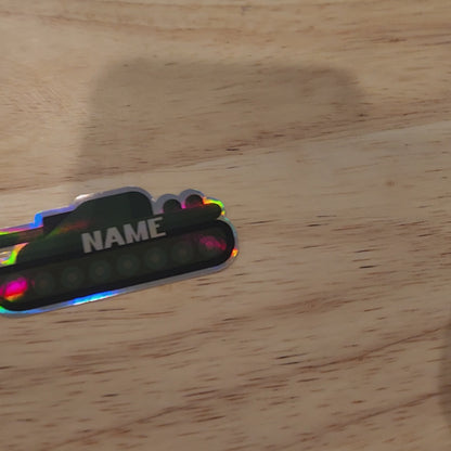 Custom Name Army Tank Sticker