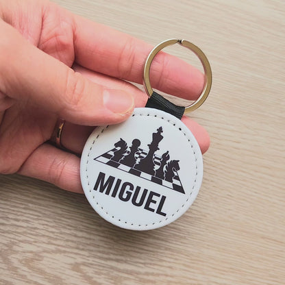 Personalized Chess Board Key Chain