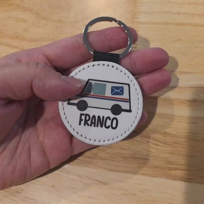 personalized mail carrier keychain gift