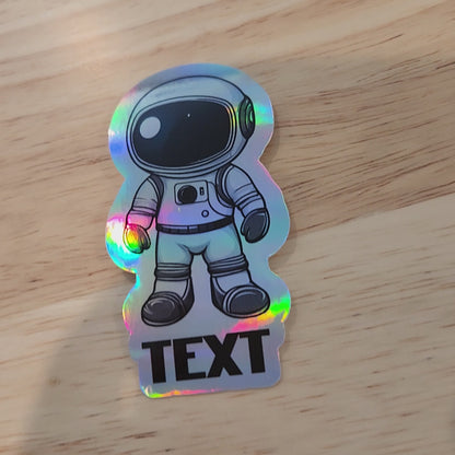Custom Astronaut Name Sticker – Galaxy Themed Sticker for Kids