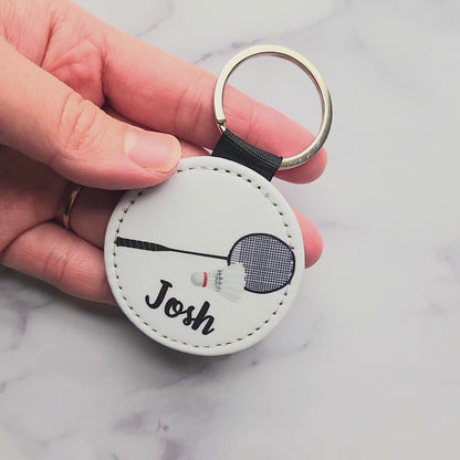 Personalized Badminton Racket Key Chain