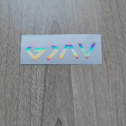 God is Greater Than Highs and Lows Decal: Inspirational Quote Sticker