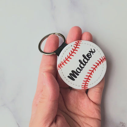 Personalized Baseball Name Bag Tag & Keychain – Custom Player Gift