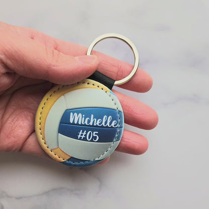 Personalized Volleyball Name & Number Bag Tag & Keychain – Custom Team Gift